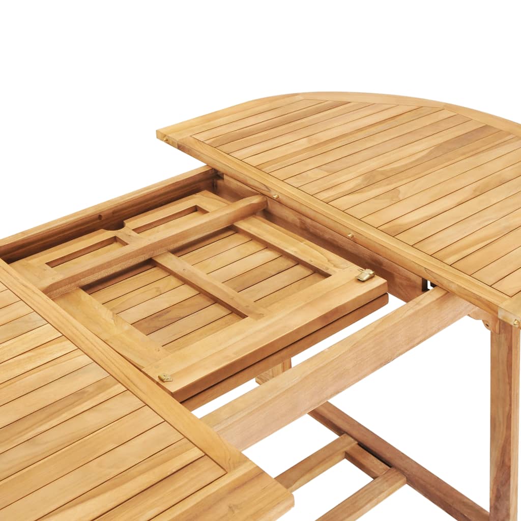 vidaXL Table de jardin extensible 150-200x100x75 cm Teck solide