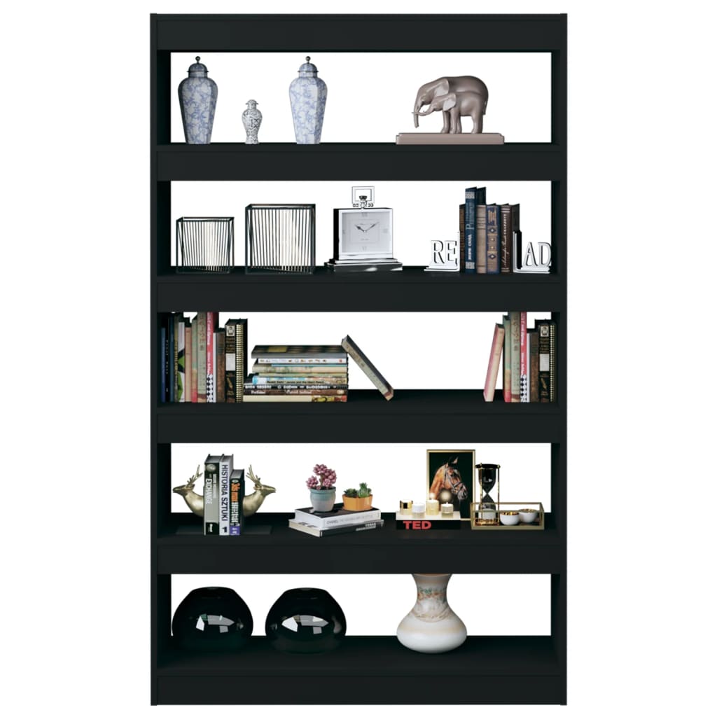 vidaXL Bibliothèque/Séparateur de pièce Noir 100x30x166 cm