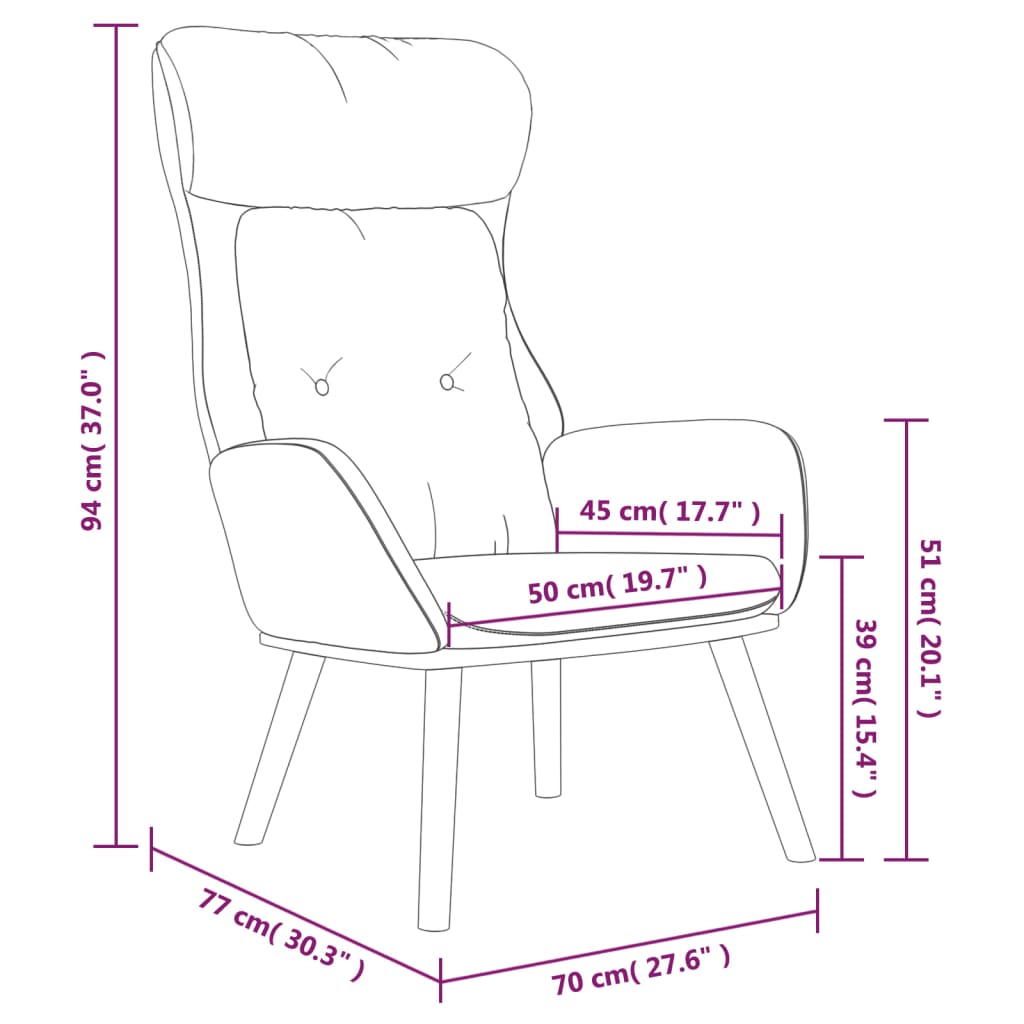 vidaXL Chaise de relaxation Gris clair Tissu et PVC