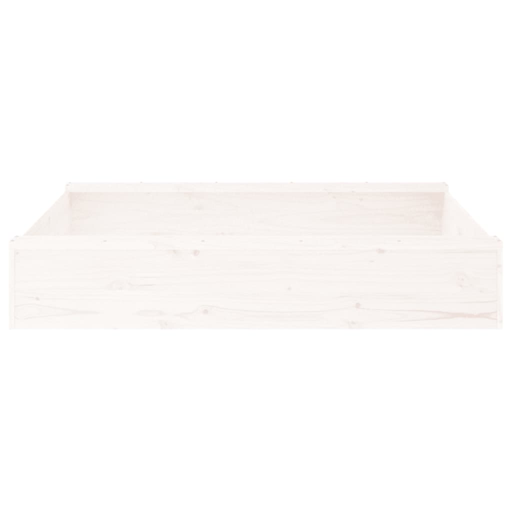 vidaXL Bac à sable avec sièges blanc carré bois de pin massif