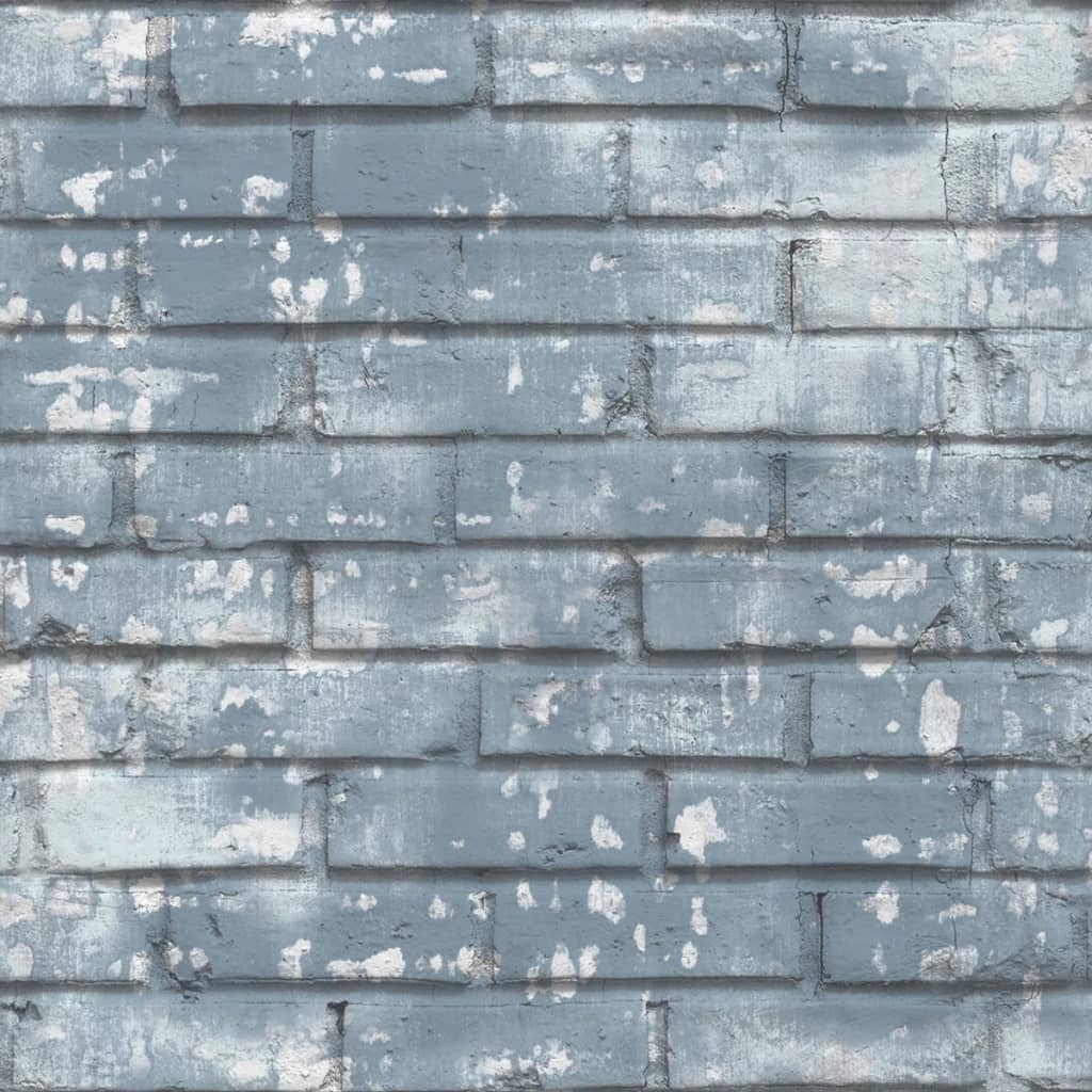 Noordwand Papier peint Urban Friends & Coffee Bricks bleu et blanc