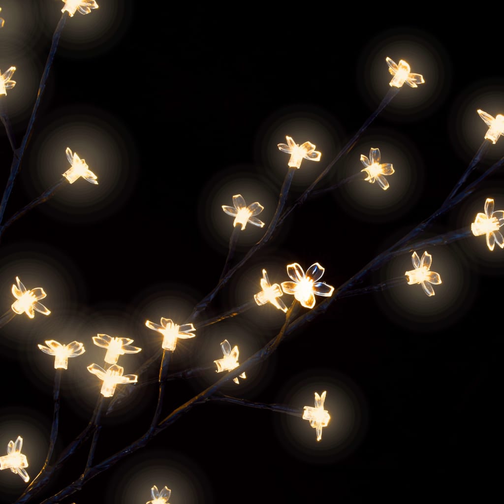 vidaXL Sapin de Noël 1200 LED blanc chaud Cerisier en fleurs 400 cm