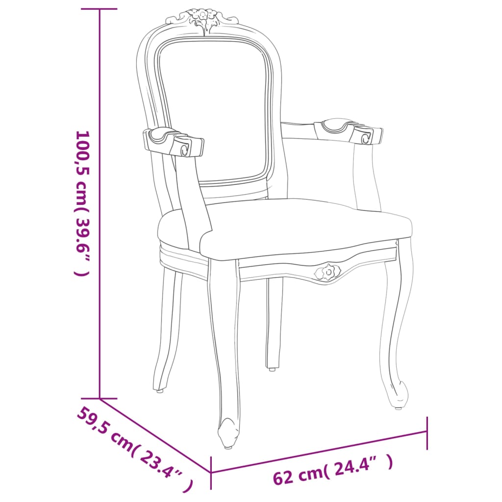 vidaXL Chaise à manger beige 62x59,5x100,5 cm lin