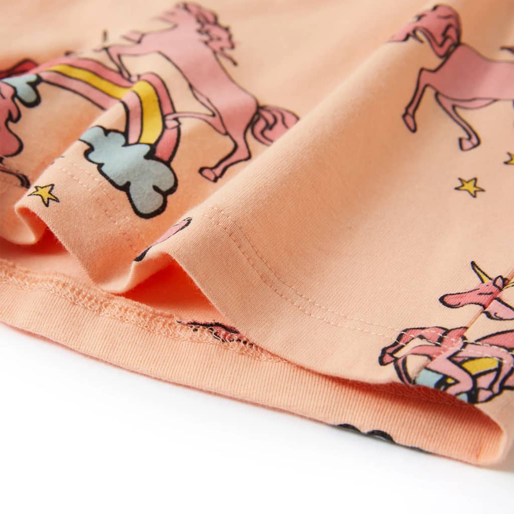 Pyjamas à manches courtes pour enfants orange clair 92