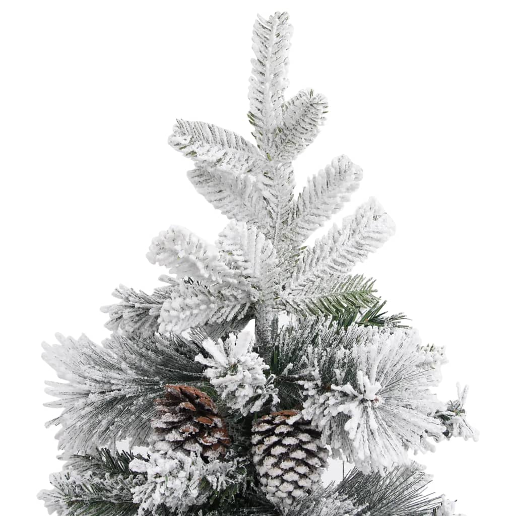 vidaXL Sapin de Noël à flocons de neige et pommes de pin 150 cm PVC/PE