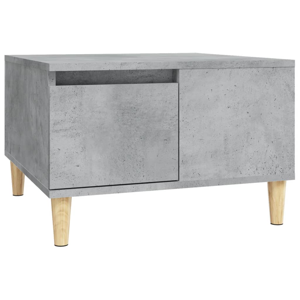 vidaXL Table basse gris béton 55x55x36,5 cm bois d'ingénierie