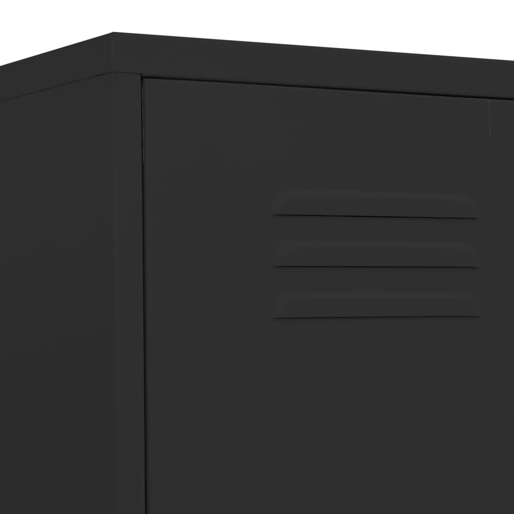 vidaXL Armoire à casiers Noir 35x46x180 cm Acier