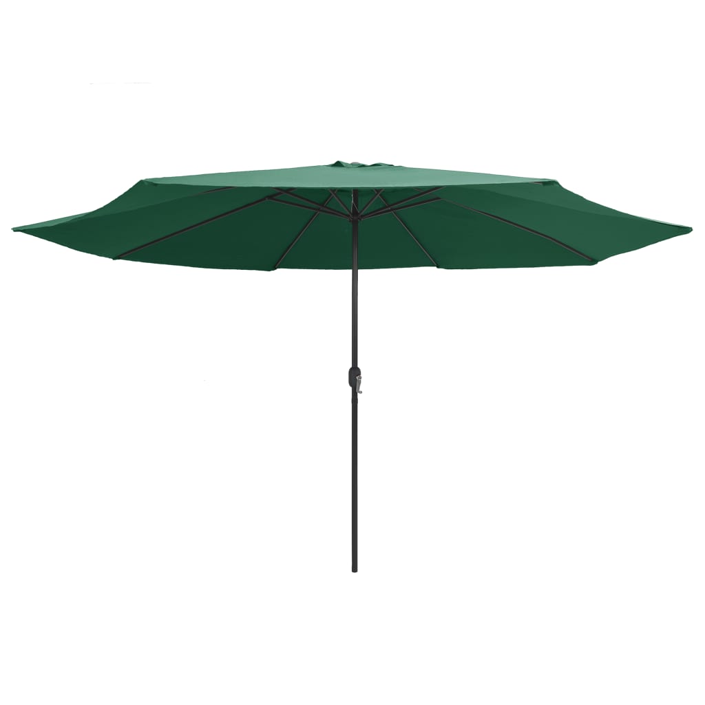 vidaXL Parasol d'extérieur avec mât en métal 400 cm Vert