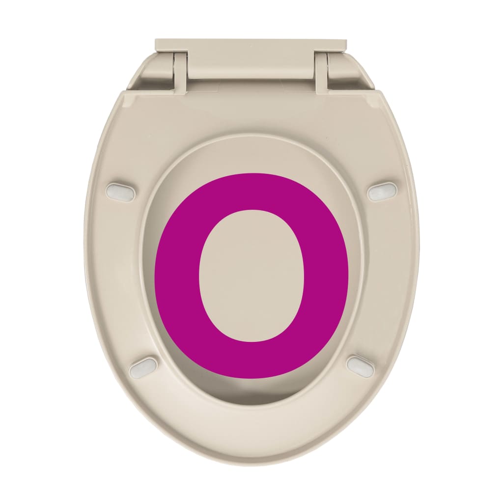 vidaXL Siège de toilette à fermeture en douceur Abricot Ovale