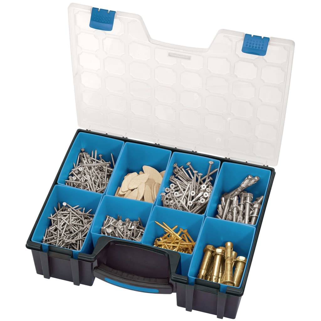 Draper Tools Boîte à 8 compartiments 41,5x33x11 cm Noir