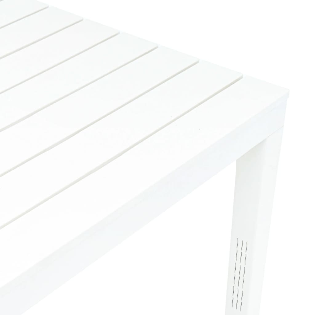 vidaXL Table de jardin avec 2 bancs Plastique Blanc