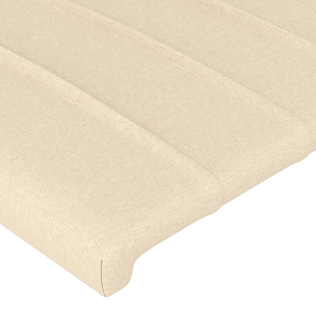 vidaXL Cadre de lit avec tête de lit Crème 80x200 cm Tissu
