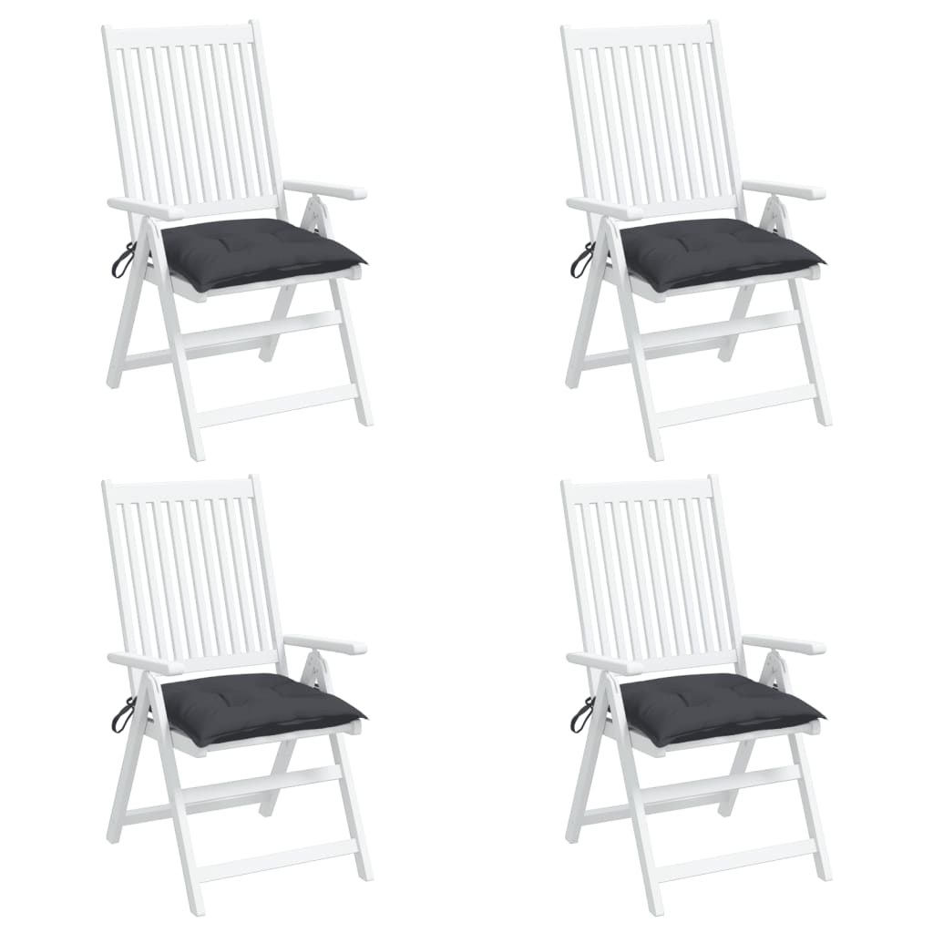 vidaXL Coussins de chaise lot de 4 anthracite 50x50x7 cm tissu oxford