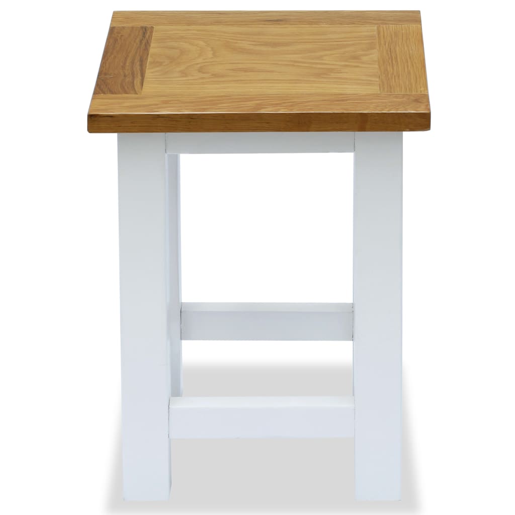 vidaXL Tables d'appoint 2 pcs 27 x 24 x 37 cm bois de chêne massif