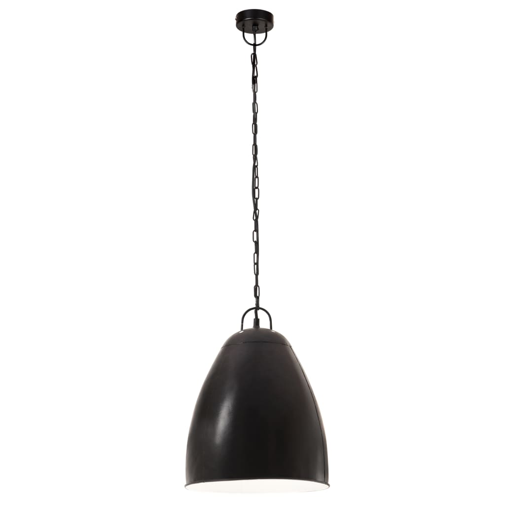 vidaXL Lampe suspendue industrielle 25 W Noir Rond 32 cm E27
