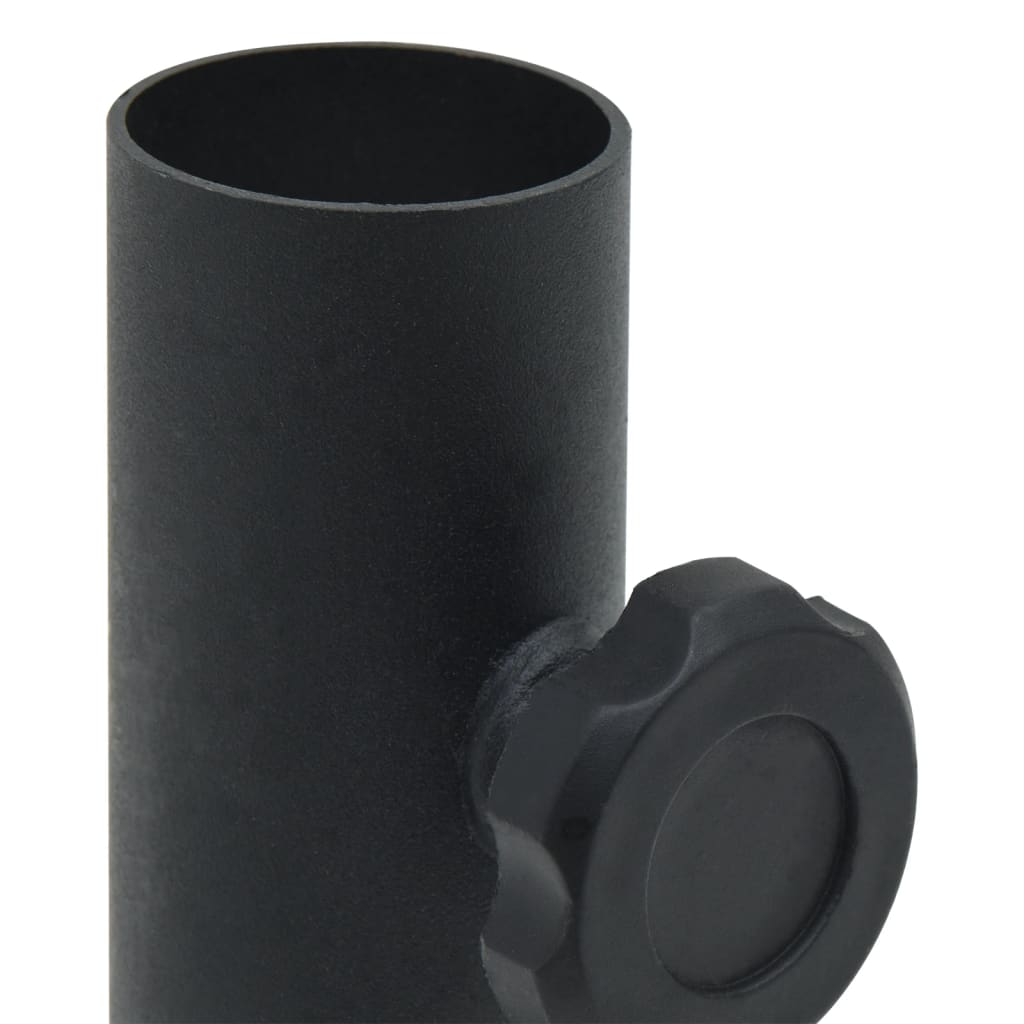 vidaXL Base de parasol pour mât Ø32/34/38 mm noir mat acier