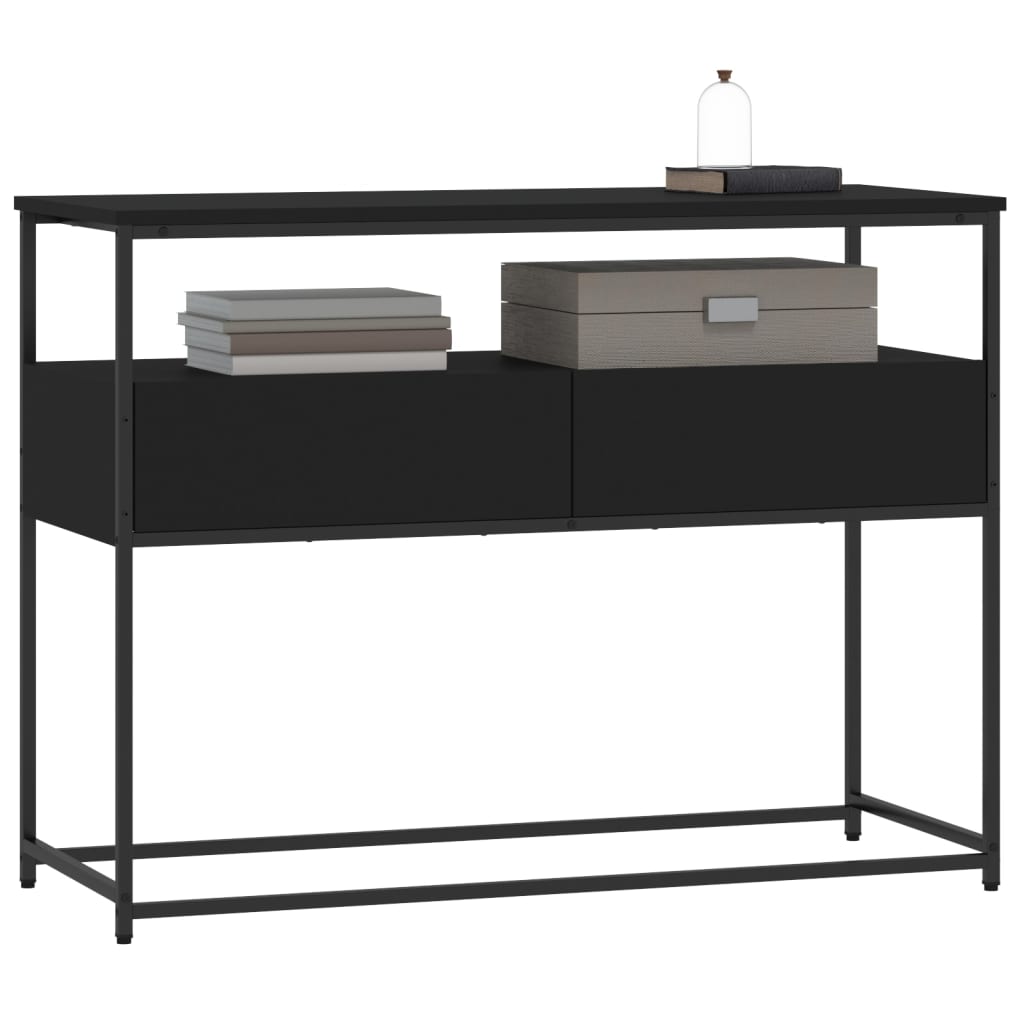 vidaXL Table console noir 100x40x75 cm bois d'ingénierie