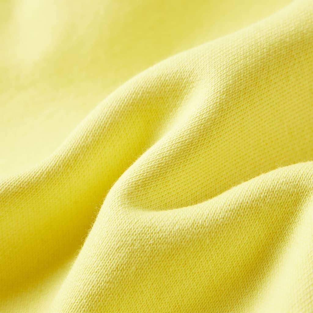 Sweat-shirt à capuche et fermeture éclair pour enfants jaune clair 92