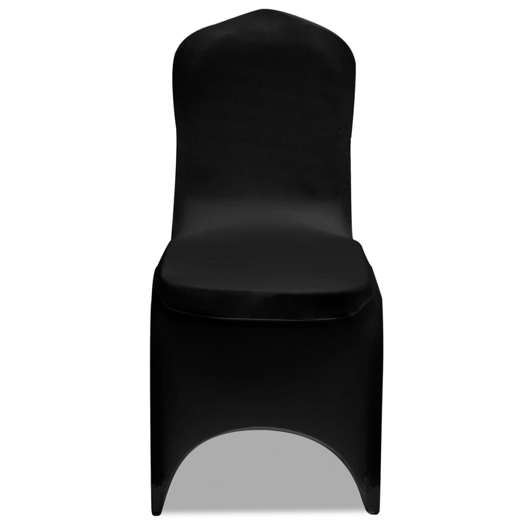 vidaXL Housses élastiques de chaise Noir 24 pcs