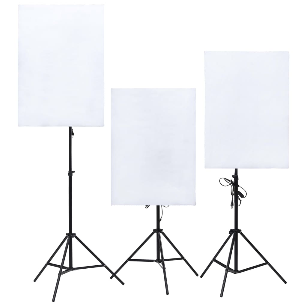 vidaXL Kit de studio photo avec éclairage et boîtes à lumière