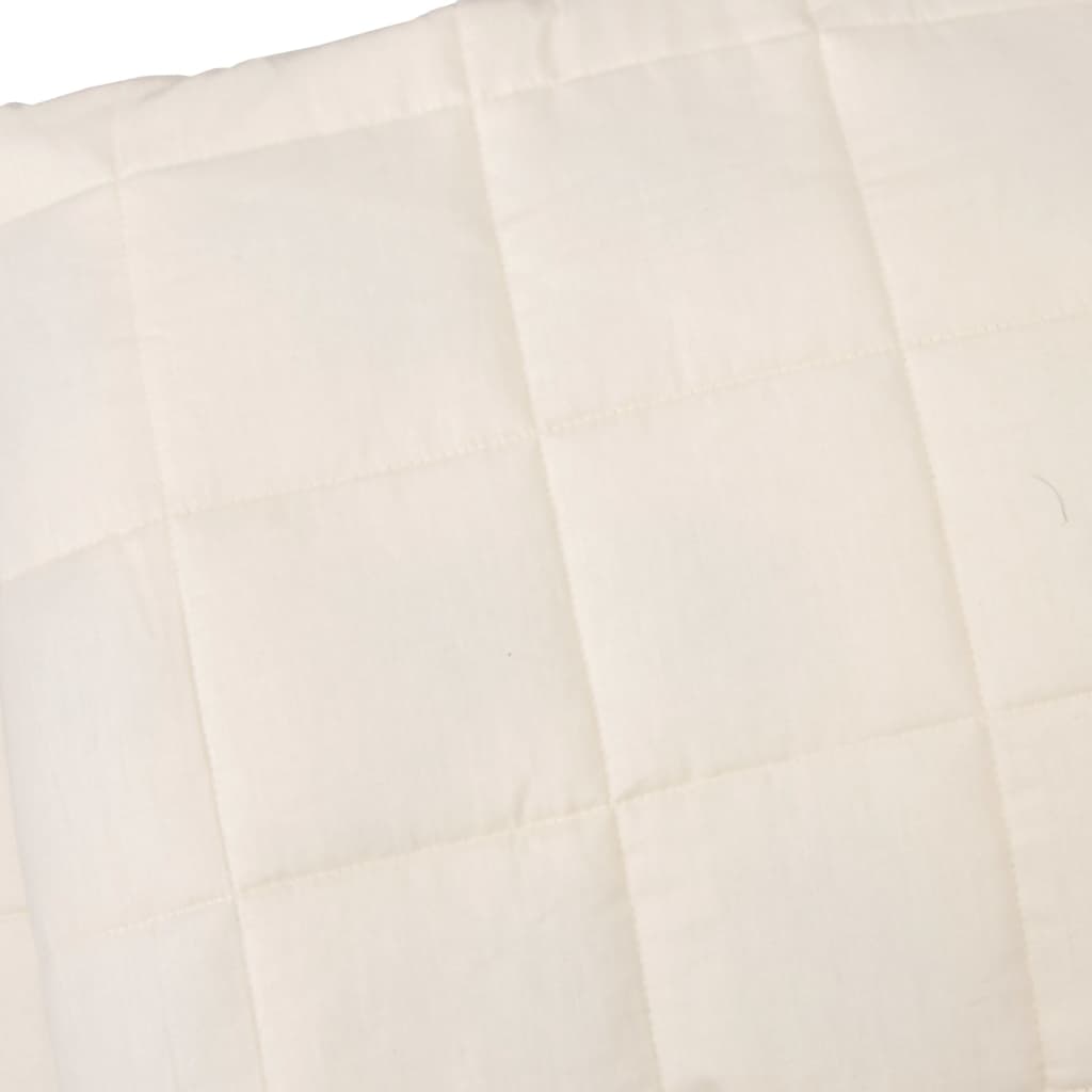 vidaXL Couverture lestée Crème clair 220x230 cm 15 kg Tissu