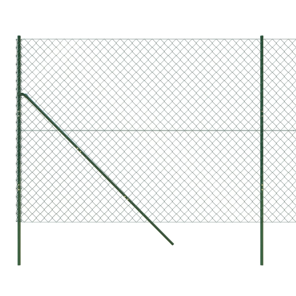 vidaXL Clôture en mailles de chaîne vert 1,8x25 m