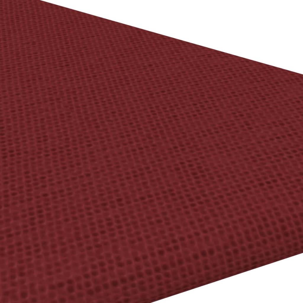 vidaXL Panneaux muraux 12 pcs Rouge bordeaux 30x30 cm Tissu 0,54 m²