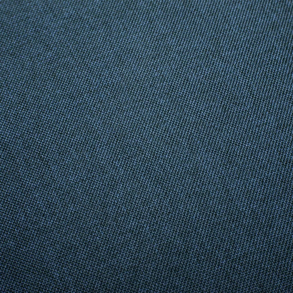 vidaXL Chaises pivotantes de salle à manger 2 pcs Bleu Tissu