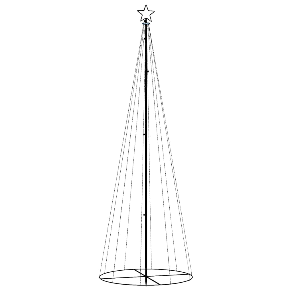 vidaXL Arbre de Noël cône 310 LED Blanc chaud 100x300 cm