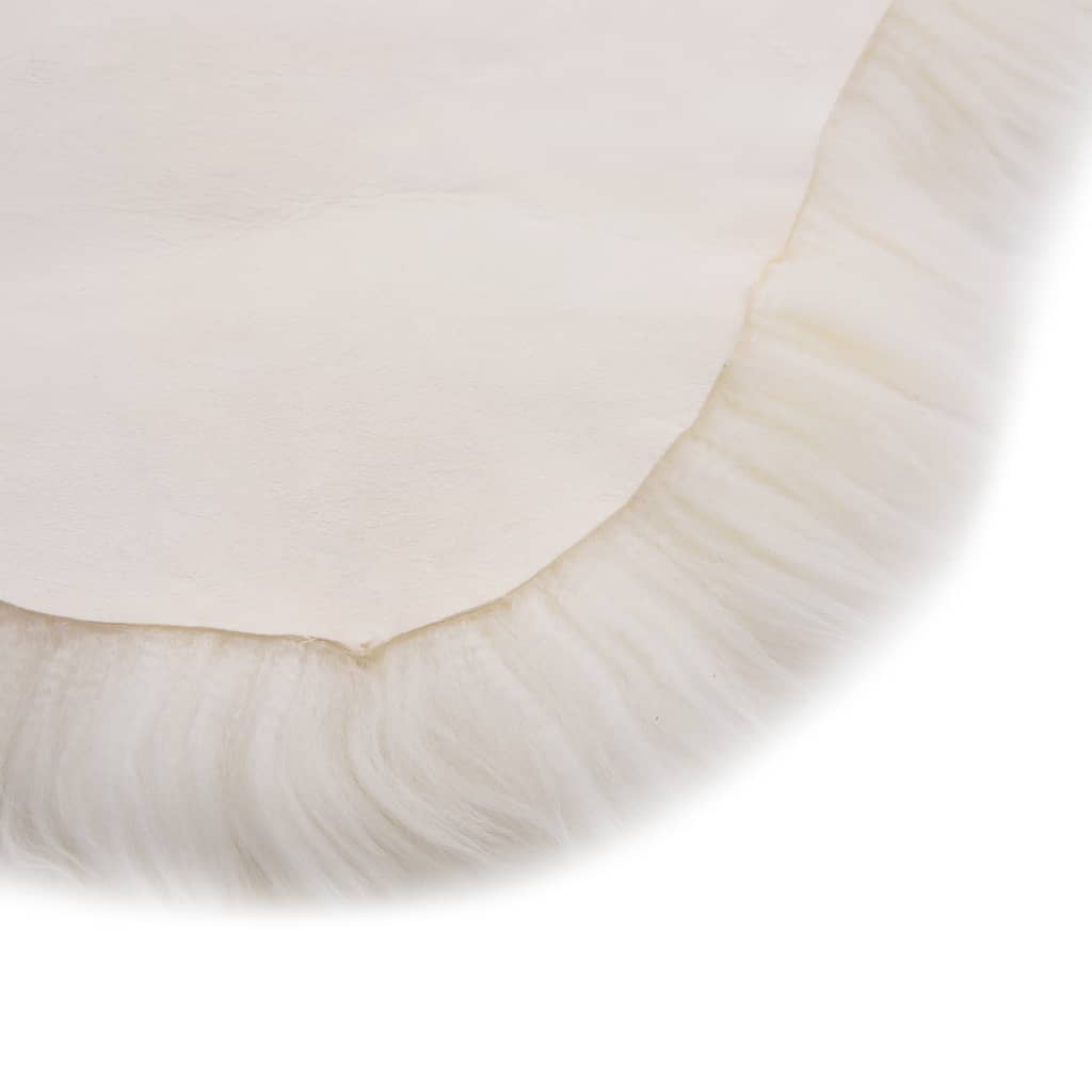 vidaXL Tapis en peau de mouton 60 x 90 cm Blanc