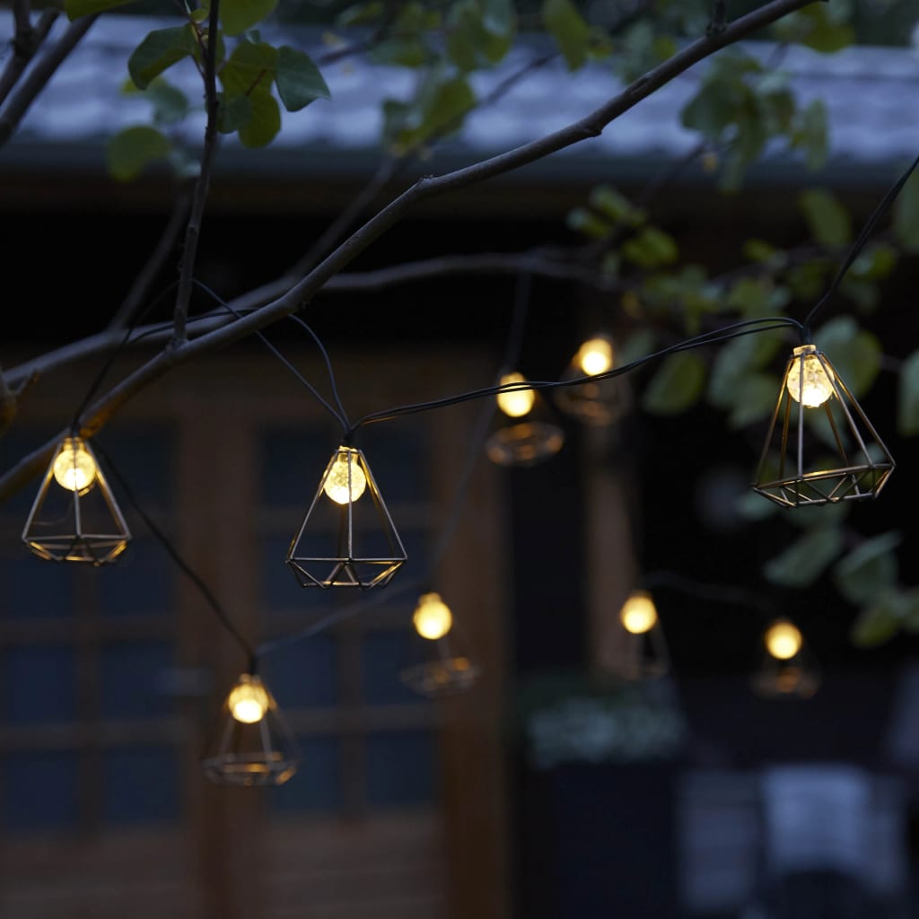 Luxform Lampes de fête de jardin à LED solaires 10 pcs Sousse Doré
