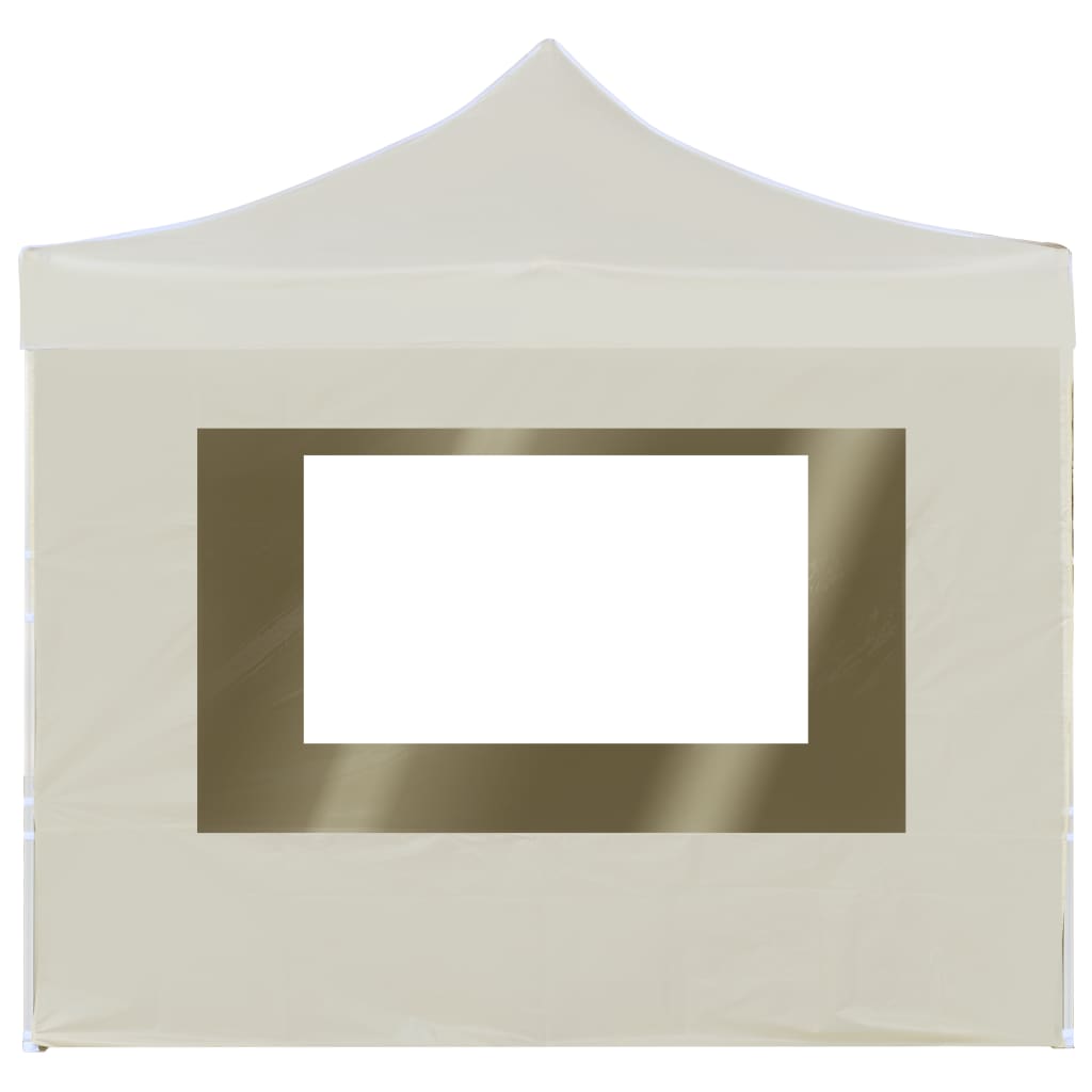 vidaXL Tente de réception pliable avec parois Aluminium 2x2 m Crème
