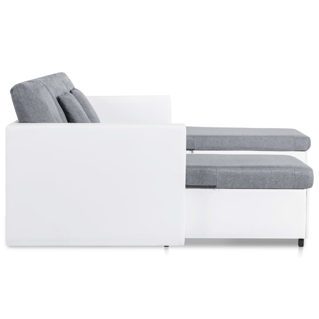 vidaXL Canapé Modulable à 3 places Tissu Rayure Canapé Convertible Sal – Shop Planète Déco