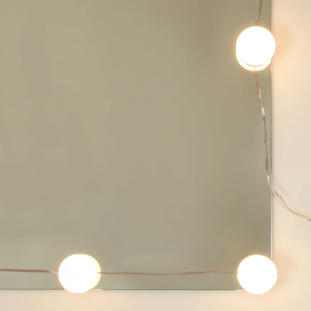 vidaXL Armoire de miroir avec LED Blanc brillant 91x15x76,5 cm
