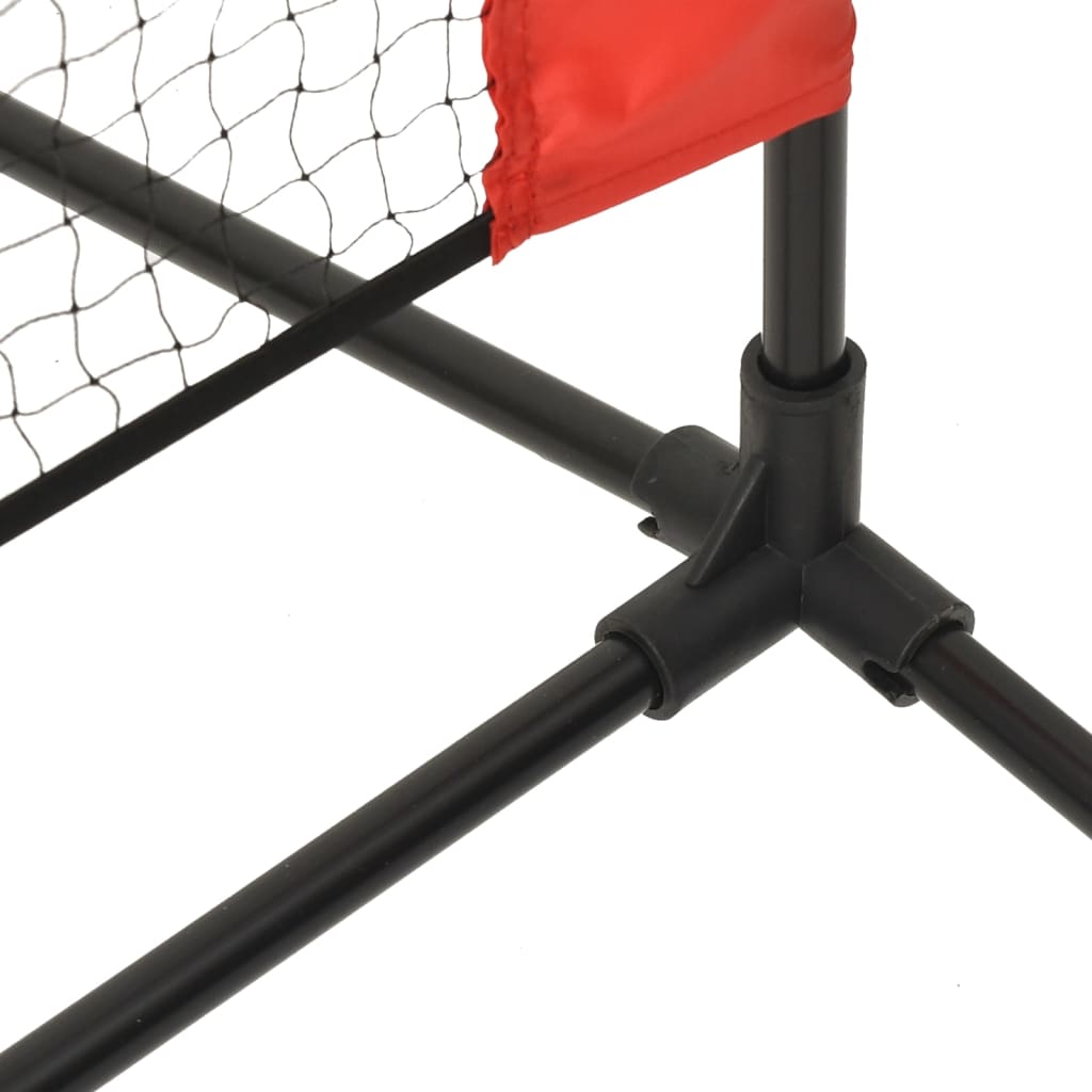 vidaXL Filet de tennis Noir et rouge 300x100x87 cm Polyester