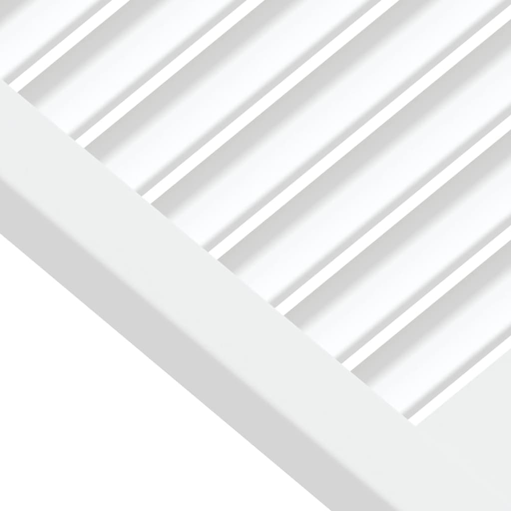 vidaXL Portes d'armoire à persiennes 2pcs blanc 61,5x59,4cm pin massif