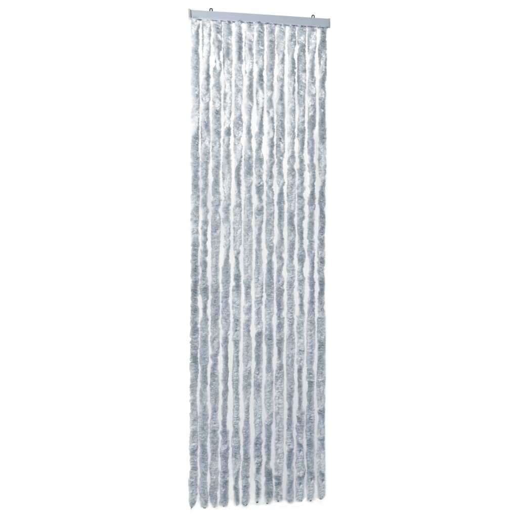 vidaXL Moustiquaire Blanc et gris 56x185 cm Chenille
