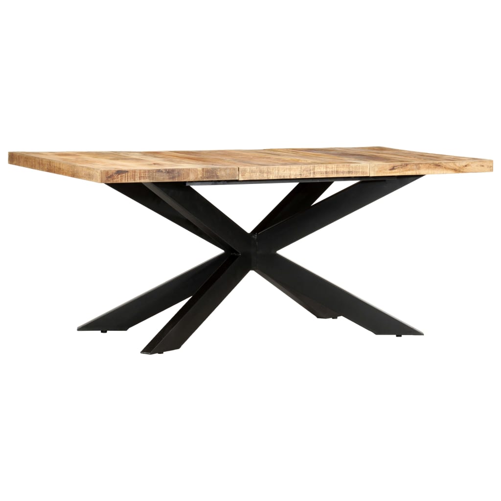 vidaXL Table à dîner 180x90x76 cm Bois de manguier brut solide