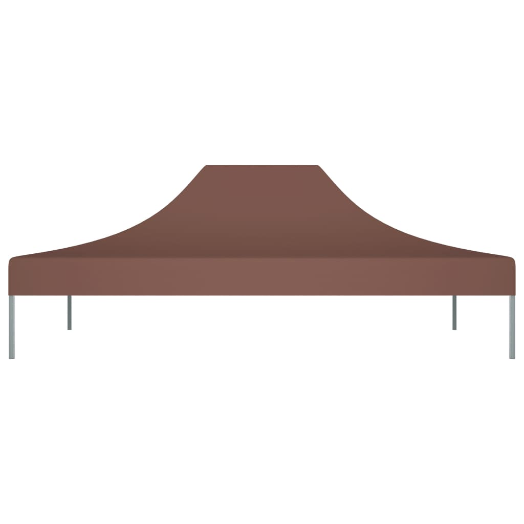 vidaXL Toit de tente de réception 4x3 m Marron 270 g/m²