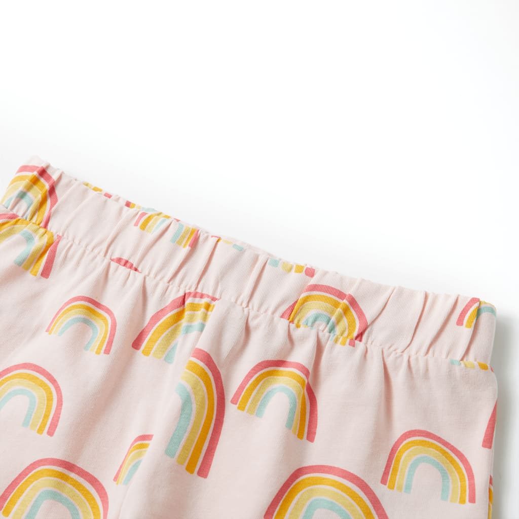 Pyjamas à manches courtes pour enfants rose pâle 104