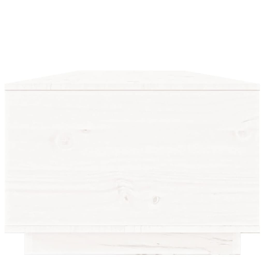 vidaXL Table basse Blanc 100x50x35 cm Bois massif de pin