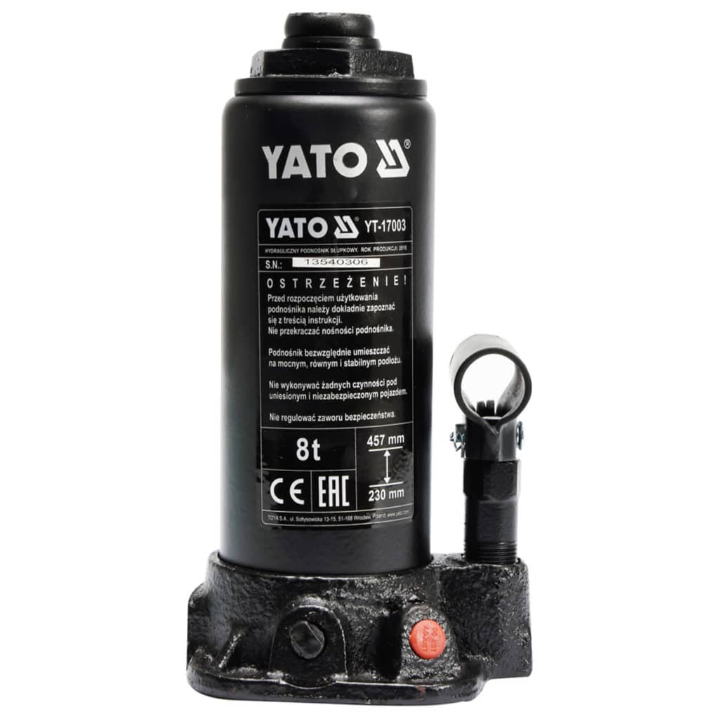YATO Cric à bouteille 8 tonnes YT-17003
