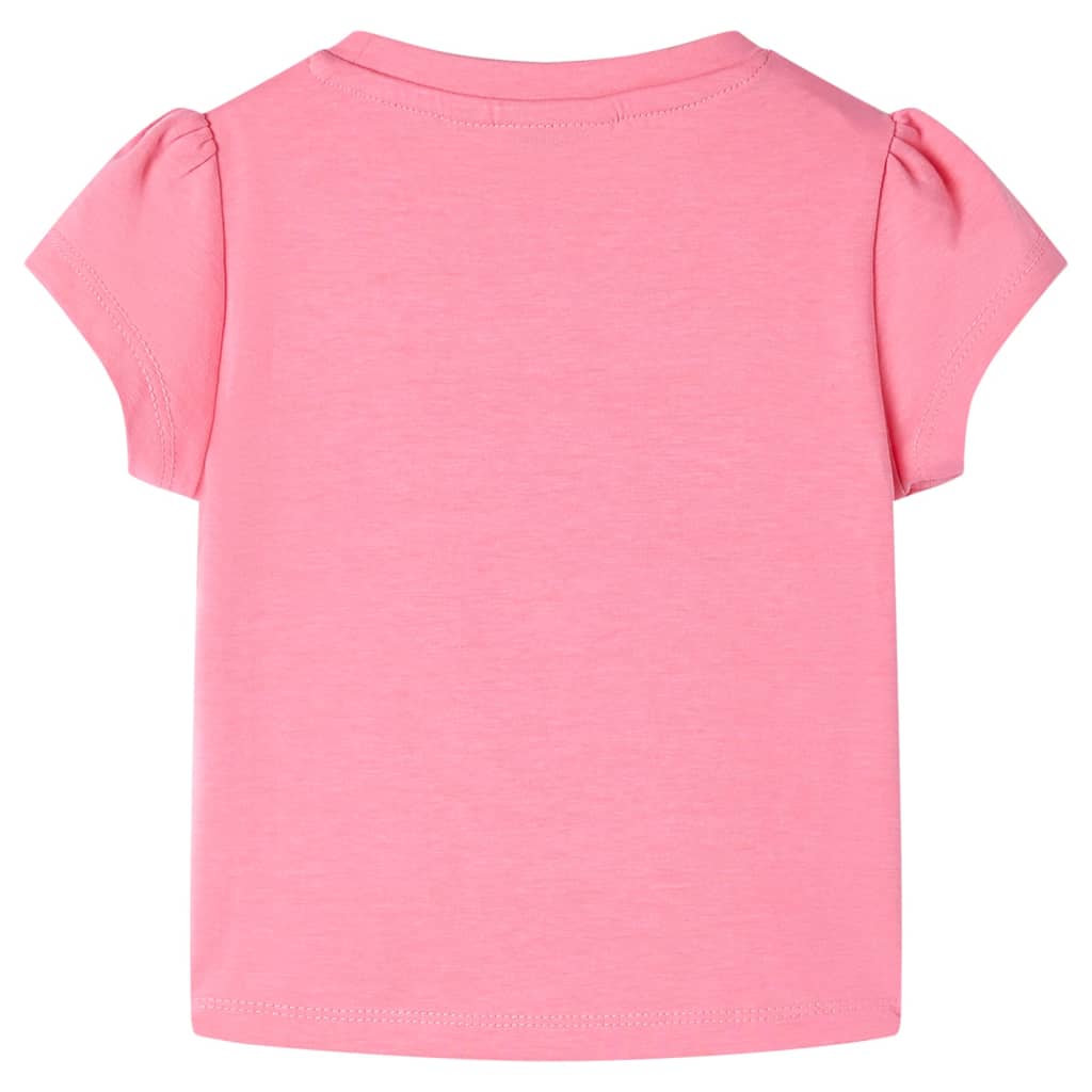 T-shirt pour enfants rose fluo vif 92