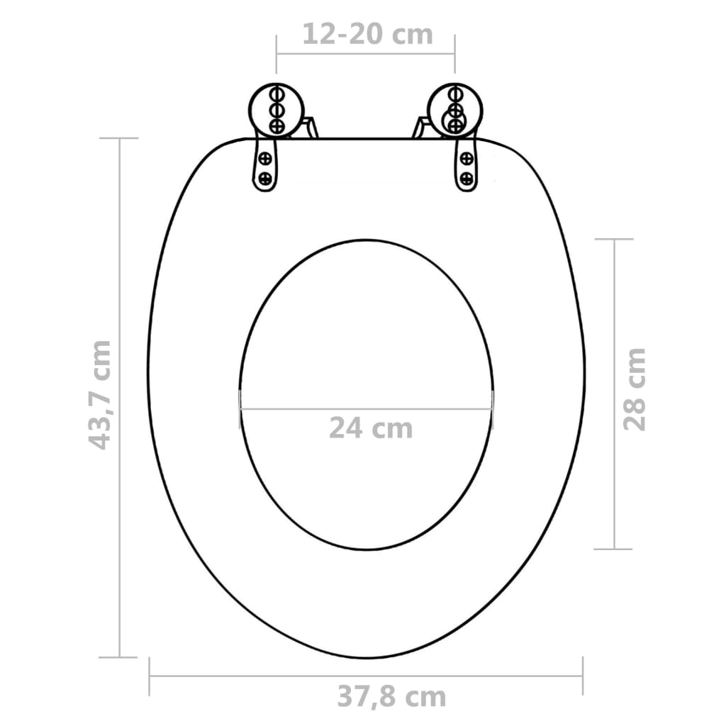 vidaXL Sièges de toilette avec couvercle 2 pcs MDF Design de flamant