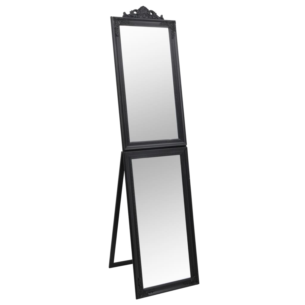 vidaXL Miroir sur pied Noir 50x200 cm