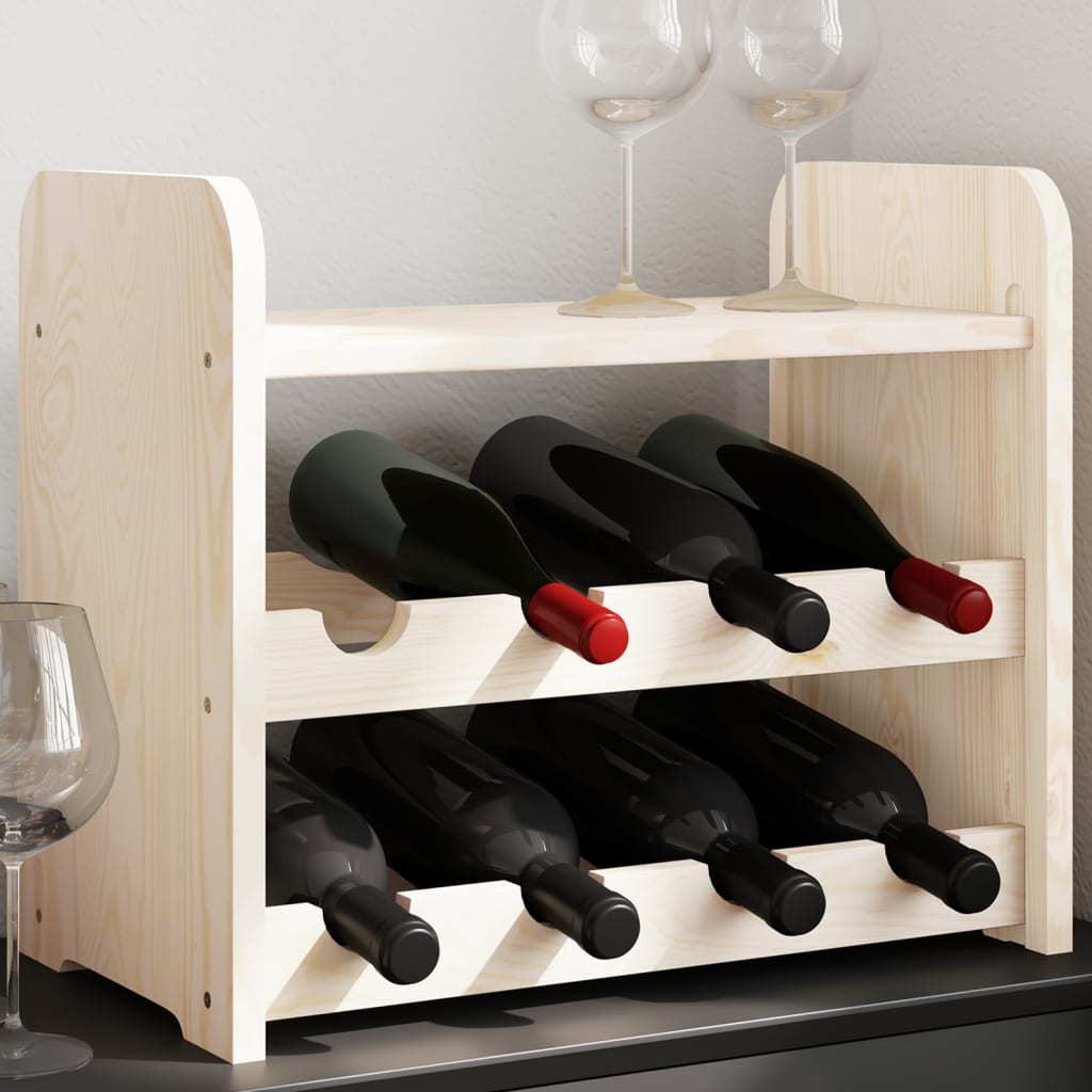 vidaXL Casier à vin avec panneau supérieur 43x25x37 cm bois pin massif