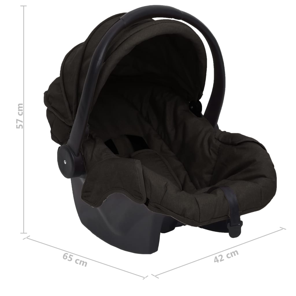 vidaXL Siège d'auto pour bébé Anthracite 42x65x57 cm