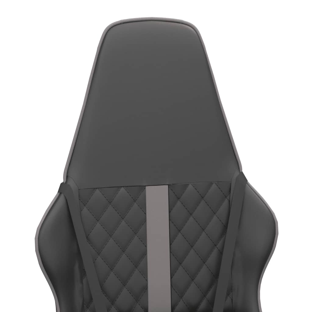 vidaXL Chaise de jeu de massage gris et noir similicuir