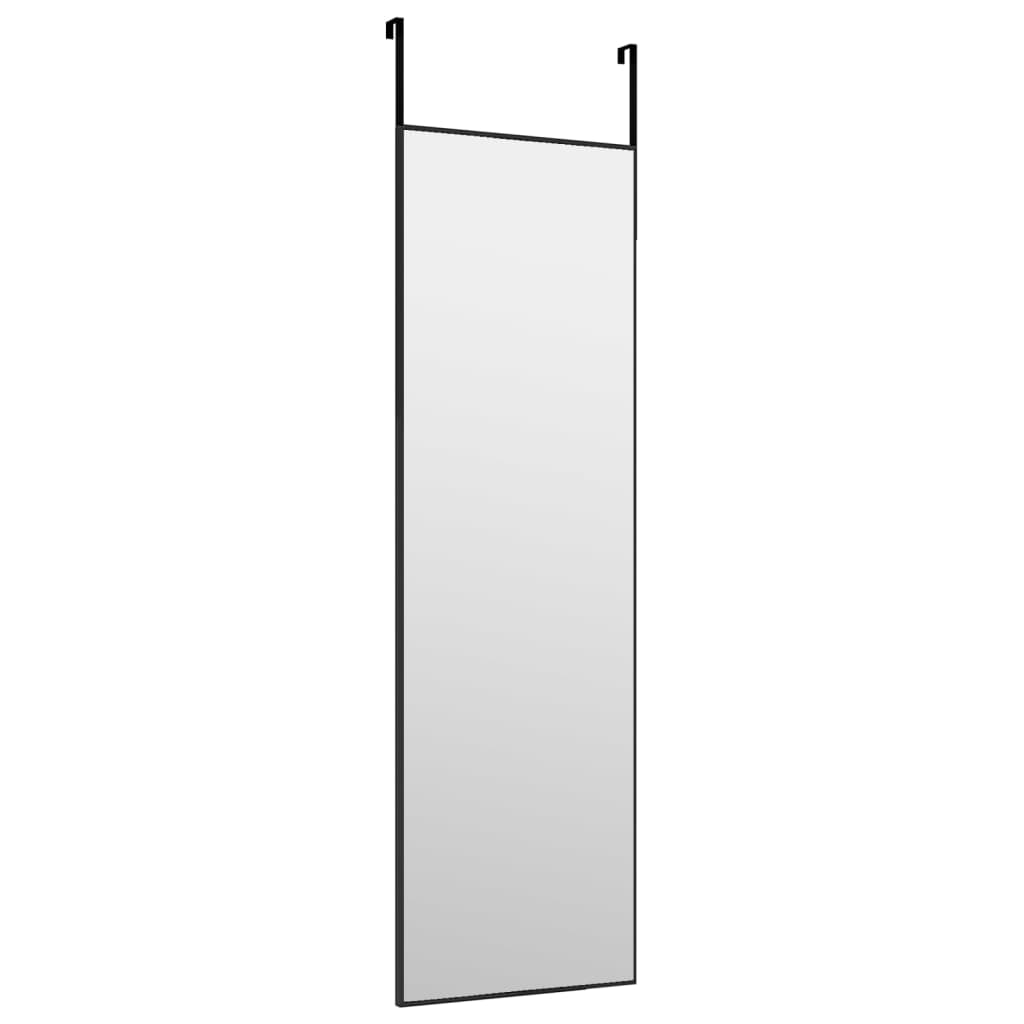vidaXL Miroir de porte Noir 30x100 cm Verre et aluminium