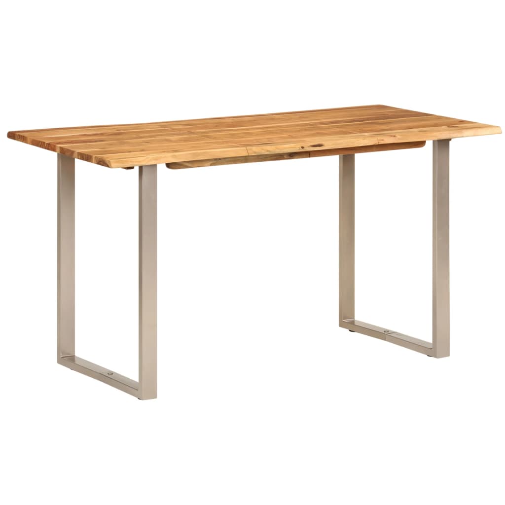 vidaXL Table de salle à manger 140x70x76 cm Bois d'acacia solide